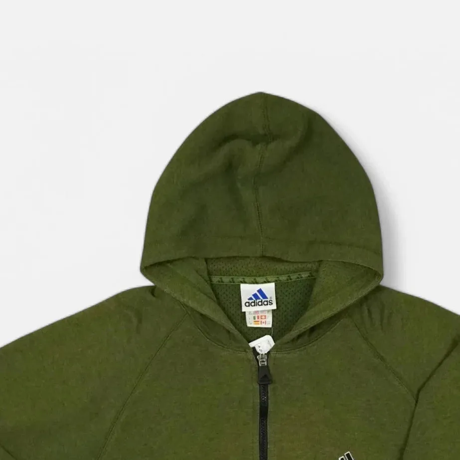 Vintage Adidas Green Hoodie (L)