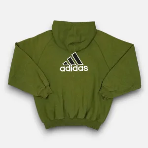 Vintage Adidas Green Hoodie (L)