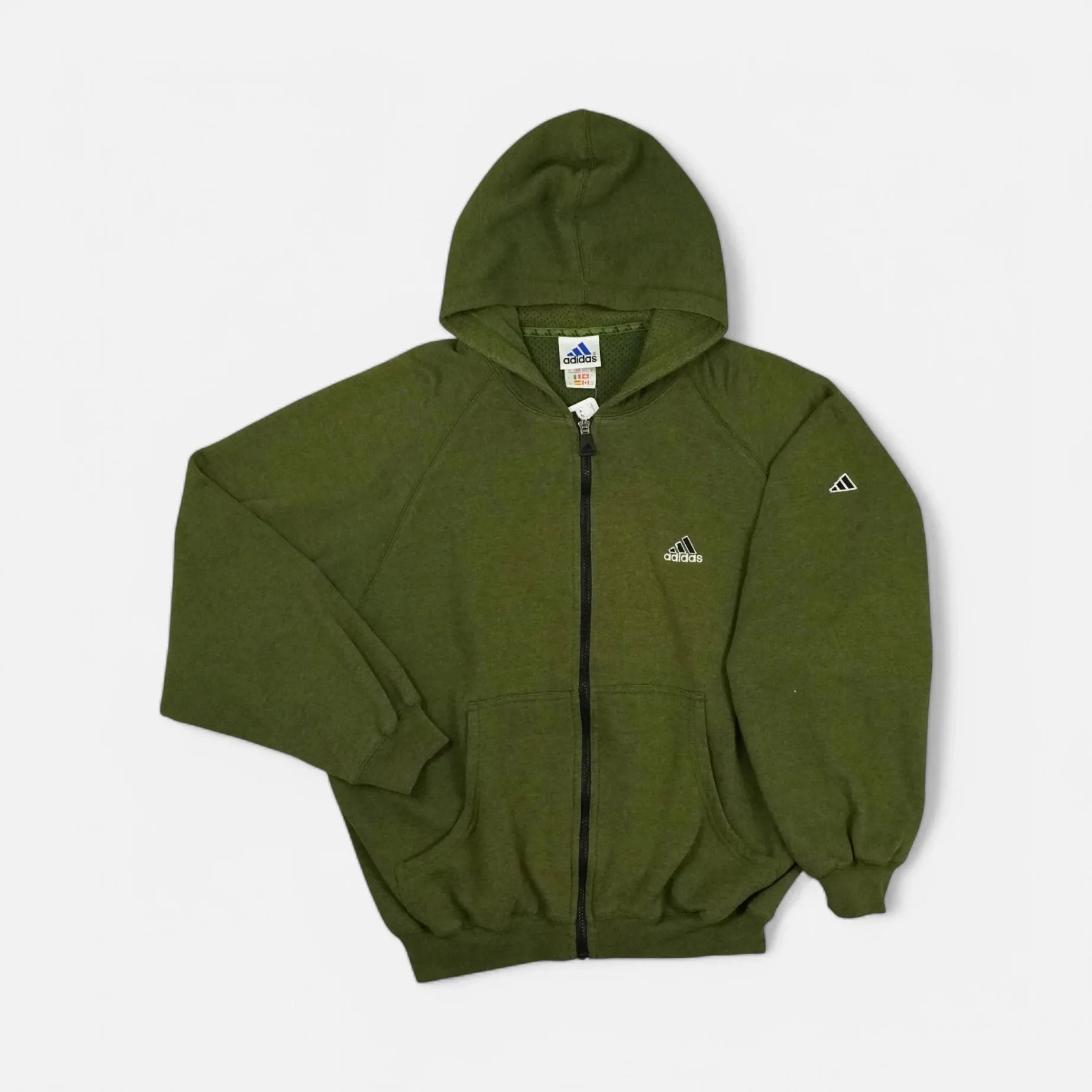 Vintage Adidas Green Hoodie (L)