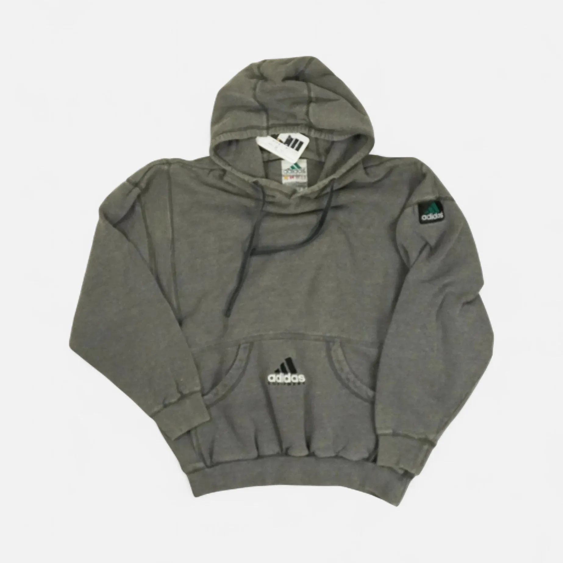 Vintage Adidas Grey Hoodie (L)